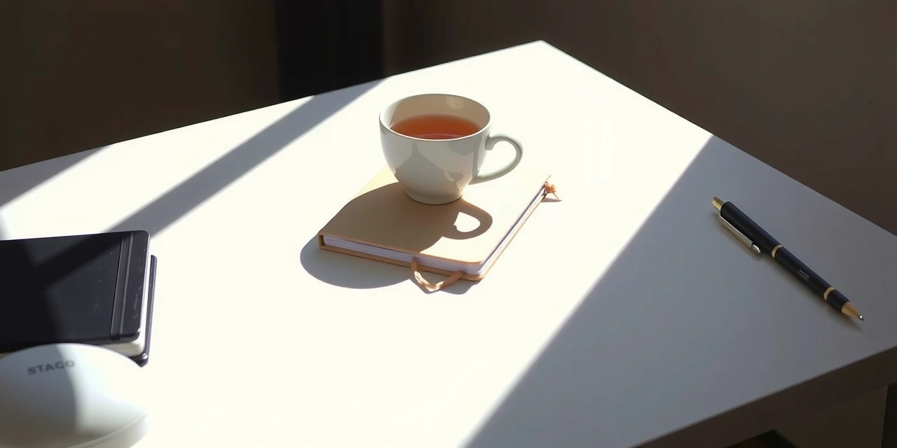 Morning light on a clean workspace